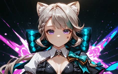 تحميل لينيت, 4k, وهج ملون, يظلم, تأثير جينشين, خلفية مجردة ملونة ...