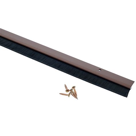 Prag izolator cu perie, pentru usi, 12196, aluminiu + polipropilena, maro, 42 mm x 1 m | Dedeman