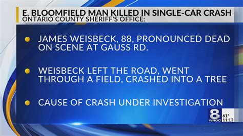 88-year-old man killed in Ontario Co. crash