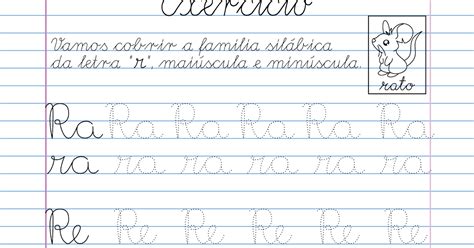 Atividade Alfabeto Silabico Letra R pontilhada