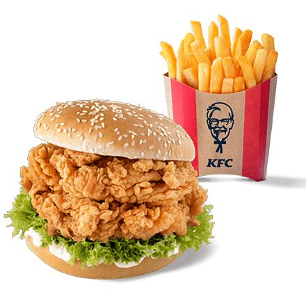 6. Double Zinger, large fries - order on-line in KFC