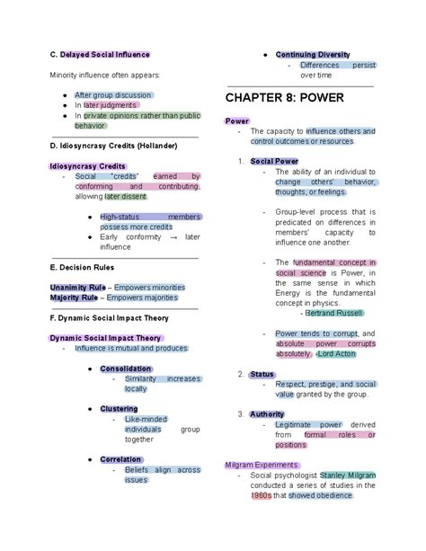 GRPD 101: Final Exam Notes on Social Influence and Power Dynamics - Studocu