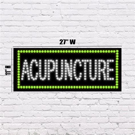 CommerceSigns LED Acupuncture | Light-up Sign | 27"W x 11"H x 1"D - Shop