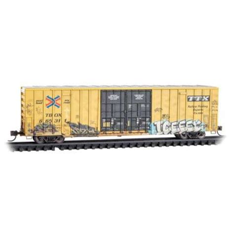 MicroTrain - 60' Rib-Side, Double-Plug-Door High-Cube Boxcar - Ready to ...