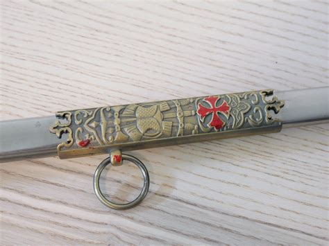 37” Knights of Templar Crusader Sword with Steel Scabbard, Collectible