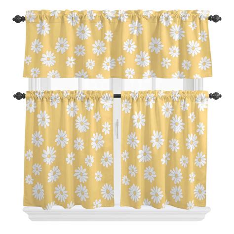 Abstract Beach Waves Curtain Valances Set Watercolor Blue Ocean Decor ...