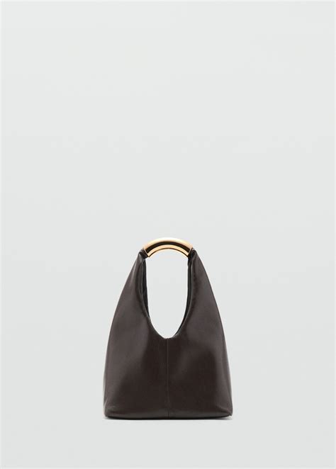 Handbag with metal handle - Women | MNG New Zealand