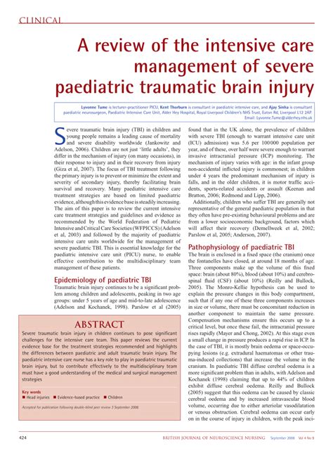 (PDF) A review of the intensive care management of severe paediatric ...