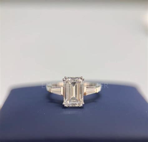 Buy 3.64 CTW “regal Axis” Emerald Cut Diamond Engagement Ring, Luxury ...