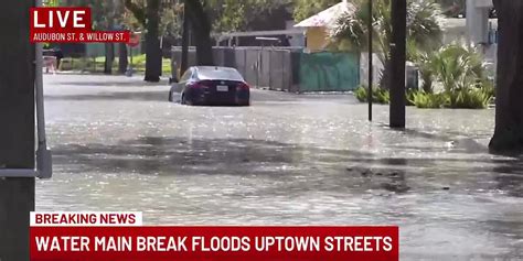 Another water main break floods Uptown streets as New Orleans ...