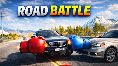 Epic battle on the road: cars and boxer action