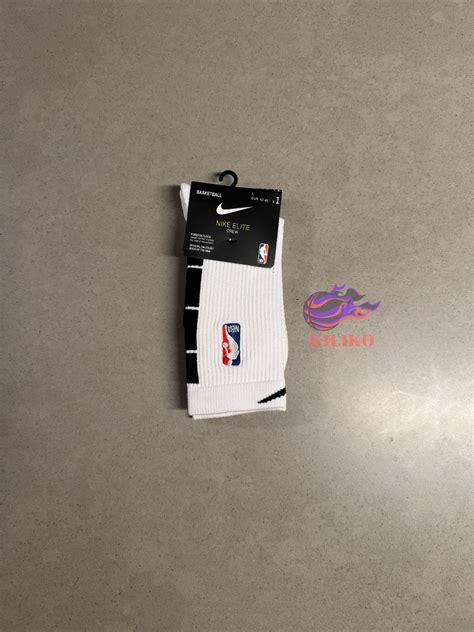 Nike Elite Strips NBA Crew Socks Dri-Fit Mid Crew, Size Large
