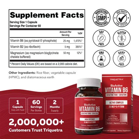 Vitamin B6 P5P 25mg with Cofactors | Mood & Energy Support – Triquetra™