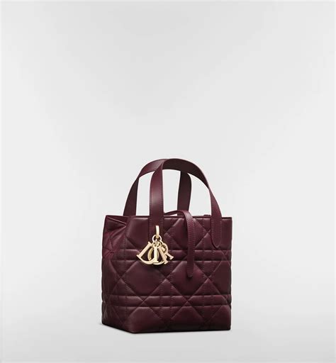 Bolso tote vertical pequeño Dior Toujours Piel de becerro Macrocannage ...