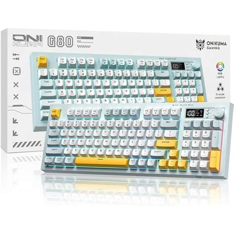 Wireless Keyboard Creamy Membrane with Rainbow Backlight,3-Mode ...