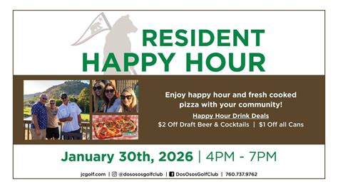 Resident Happy Hour and Pizza Night at Dos Osos!, 2492 Old Ranch Road ...