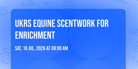 UKRS Equine scentwork for enrichment, Adventure Neighground, Accrington ...