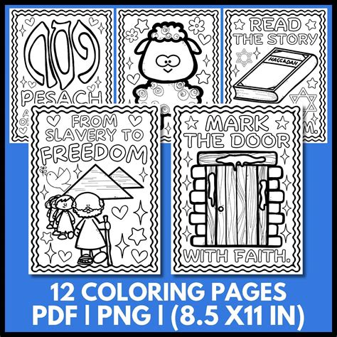 Passover Coloring Pages | April and Pesach Activities | Jewish Coloring ...