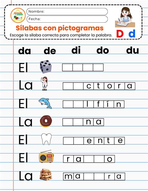 🌟Palabras con la letra "d" con... - Aprendo en casa | Facebook