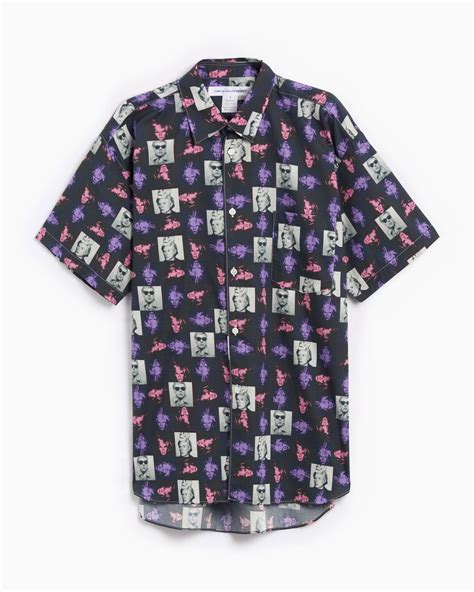 Comme Des Garçons Shirt Andy Warhol Men's Short Sleeve Shirt Men's Shi