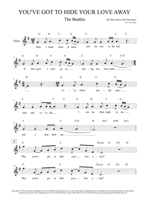 You've Got To Hide Your Love Away (arr. Leo Silva) von Eddie Vedder ...