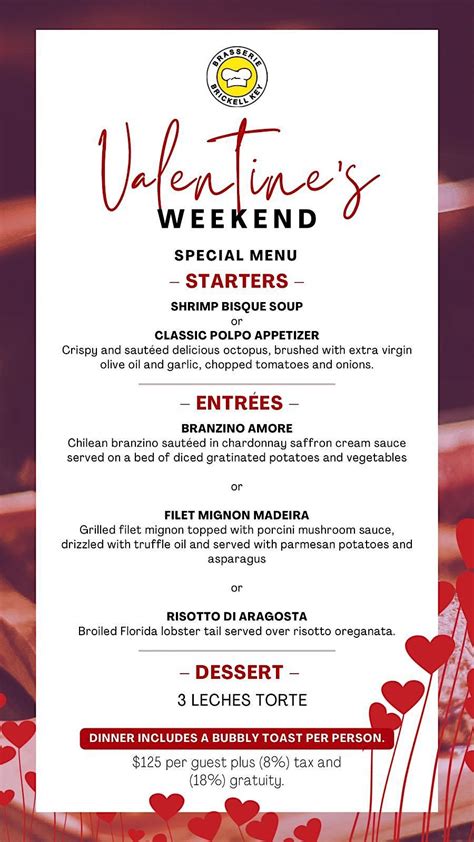 Valentines at Basserie Brickell Key, Brasserie Brickell Key, Miami, 13 ...