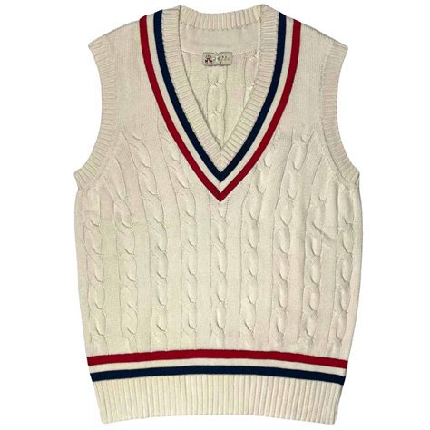 Real Hoxton British NRW Cricket Vest - Off White 4002 – Stuarts London