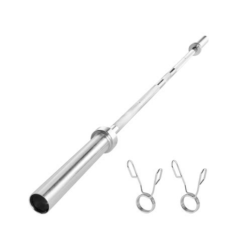 6FT Barbell Bar, Fits 2-Inch Weight Plates, Chrome Plated Barbell Bar ...