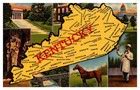Postcard MAP SCENE State of Kentucky KY AQ5969 | eBay