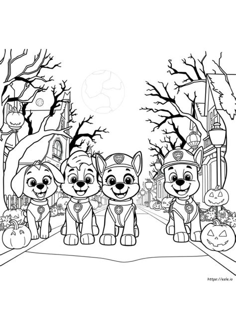 Free Halloween Coloring Pages Paw Patrol