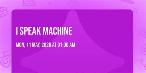 I Speak Machine, Summit Music Hall - Denver, 11 May 2026 | AllEvents