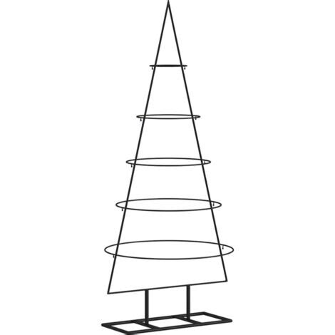 vidaXL Metall-Weihnachtsbaum für Dekorationen Schwarz 125 cm