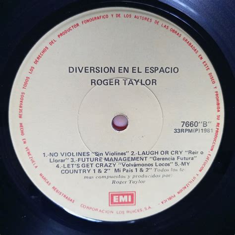 Roger Taylor Fun In Space 1981 Vinyl LP Pop Classic Prog Rock