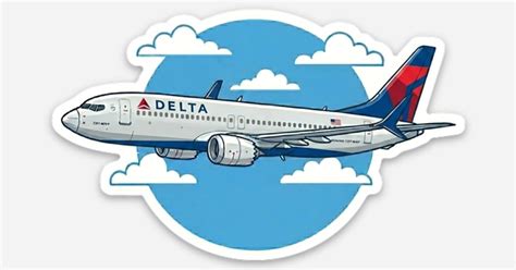 Delta Boeing 737 Max by Airline Sticker Guy | Die cut stickers ...
