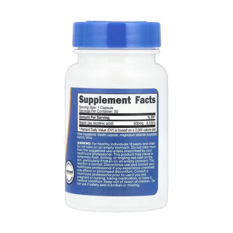 Nutricost, Niacin, 500 mg, 30 Capsules – Maple Herbs