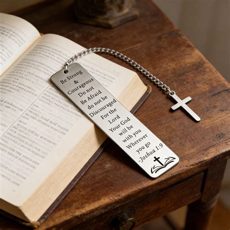 Easter Decorations Metal Bookmark Cross Bible Verse Inspirational ...