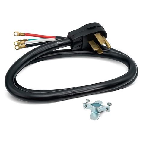 4 Prong Power Cord for Electric Kitchen Range with Open End Connectors ...
