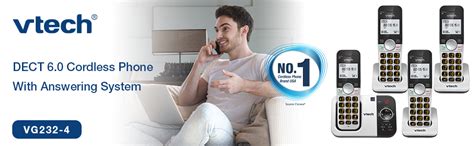 Amazon.com : VTech Cordless Phone with 4 Handsets — Big Buttons, Large ...