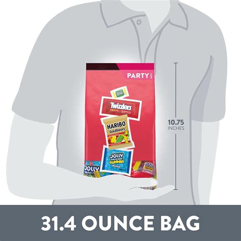 HARIBO, JOLLY RANCHER and TWIZZLERS Assorted Fruit Flavored Candy Party Pack, 31.4 oz - Hershey's