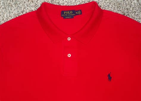 Men's POLO RALPH LAUREN Classic Fit Polo 2XL RED w/Blue Horse | eBay