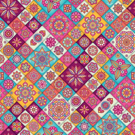 Colorful Mandala Seamless Pattern | Wedding Dance Floor Design ...