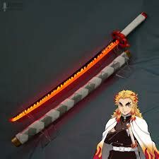 LED - Rengoku 104 Cm Wooden Katana fully assembled - Big Daddy Store