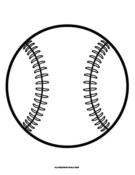 Print Baseball Coloring Page - Free Printable