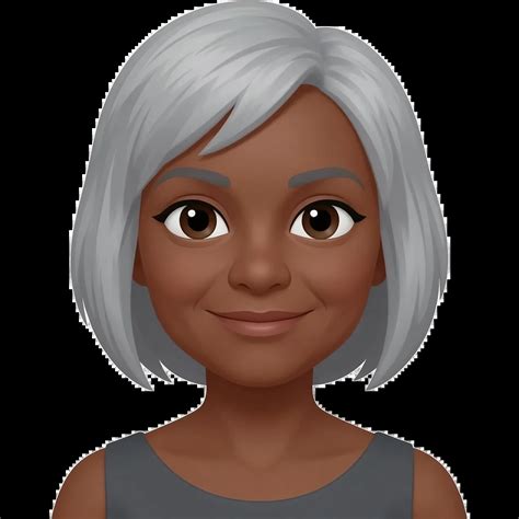 Gray hair black woman emoji | AI Emoji Generator