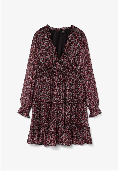 Vero Moda VMSMILLA - Day dress - black birte/black - Zalando