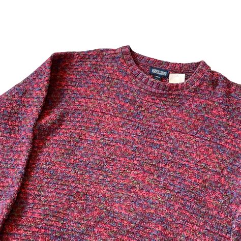 90s LANDS' END "Popcorn" Mix color cotton knit | What’z up