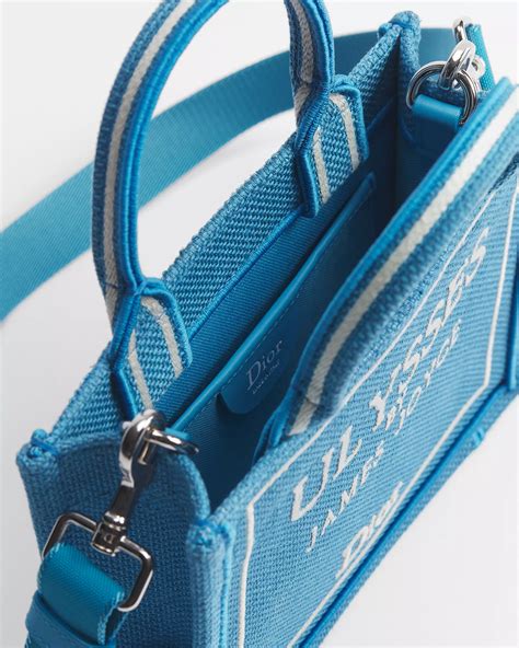 Mini Dior Book Tote with Strap Light Blue and White Book Cover ...