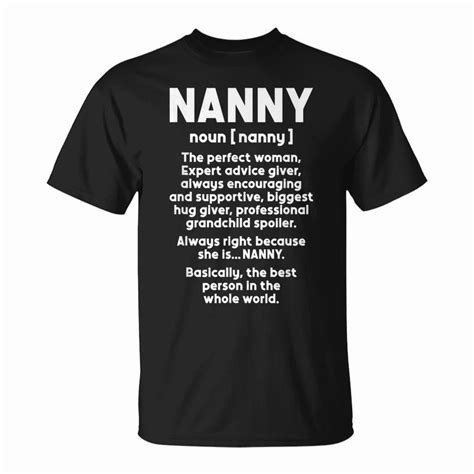 Nanny With Nanny Definition Tshirt - Walmart.com