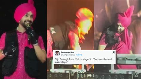Diljit Dosanjh Falls On Stage During Ahmedabad Concert, Here's Why Fans ...