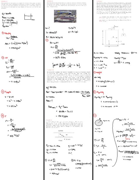 PS 100MPa U 1 - PA 1 Density and Pressure Calculations - Studocu
